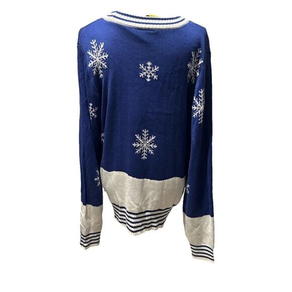 Tipsy Elves Snowman Nose Thief Ugly Christmas Sweater – Fun Holiday - Picture 4 of 10